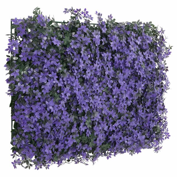 &nbsp;vidaXL Cl&ocirc;ture &agrave; feuilles artificielles 24 pcs violet 40x60 cm
