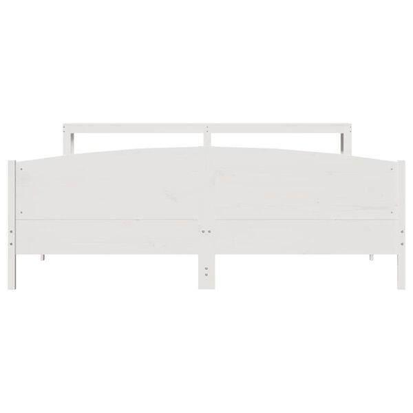 vidaXL Cadre de lit sans matelas blanc 180x200 cm bois massif de pin