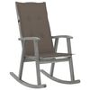 vidaXL Chaise &agrave; bascule avec coussins Gris Bois d'acacia massif