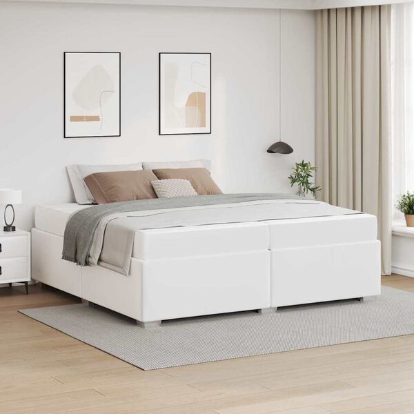 vidaXL Cadre de lit Blanc 200 x 200 cm Faux cuir