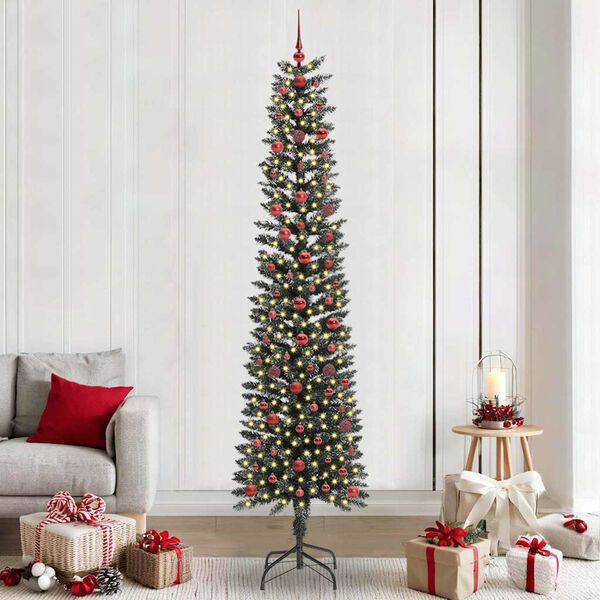 vidaXL Sapin de No&euml;l artificiel Vert 240 cm PVC, plastique et acier