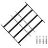 vidaXL Grille de s&eacute;curit&eacute; pour fen&ecirc;tres avec 4 barres crois&eacute;es 3 pcs