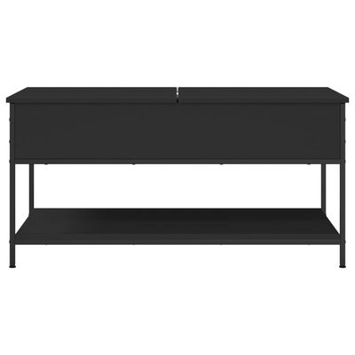 vidaXL Table basse noir 100x50x50 cm bois d'ingénierie et métal