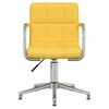 vidaXL Chaise pivotante de salle à manger Jaune moutarde Tissu