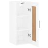 vidaXL Armoire murale blanc brillant 34,5x34x90 cm bois d'ing&eacute;nierie