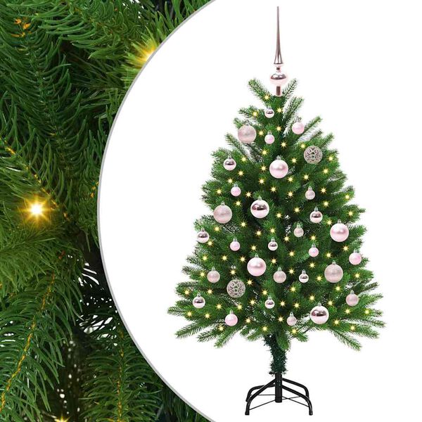 vidaXL Sapin de No&euml;l avec 150 LED avec support Vert 120 cm PE