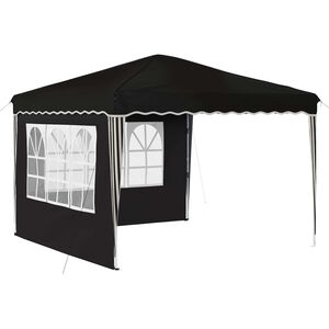 vidaXL Tente de f&ecirc;te pop-up 288 x 288 x 245 cm Noir Tissu Oxford