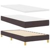 vidaXL Lit &agrave; ressorts avec matelas Marron fonc&eacute; 200 x 100 cm Polyester