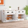 vidaXL Buffets 2 pcs blanc bois d'ing&eacute;nierie