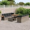 vidaXL Ensemble de canapé de jardin 11 pcs Gris 100 x 100 x 71 cm