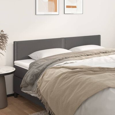 vidaXL Têtes de lit 2 pcs Gris 80x5x78/88 cm Similicuir