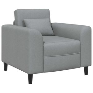 vidaXL Fauteuil Gris clair Tissu
