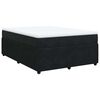 vidaXL Sommier &agrave; lattes de lit avec matelas Noir 140x200 cm Velours