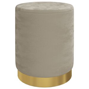 vidaXL Tabouret de rangement rond Gris fonc&eacute; Velours 31 x 37 cm
