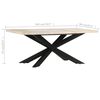 vidaXL Table &agrave; d&icirc;ner 180x90x76 cm Bois de manguier massif blanchi