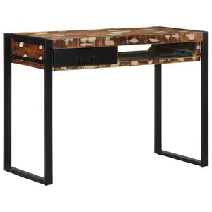 vidaXL Bureau multicolore 100x50x75 cm bois massif de r&eacute;cup&eacute;ration