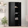 vidaXL Haut Armoire Ch&ecirc;ne noir 70 x 33,5 x 180 cm Bois d'ing&eacute;nierie