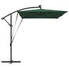 vidaXL Parasol banane à mât déporté Vert 294 x 200 x 254 cm