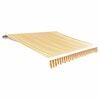 vidaXL Tissu de remplacement pour auvent jaune et blanc 4x3 m polyester