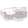 vidaXL Salon de jardin avec coussins 7 pcs gris résine tressée acacia