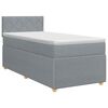 vidaXL Lit boxspring avec matelas Gris clair 80 x 200 cm Tissu