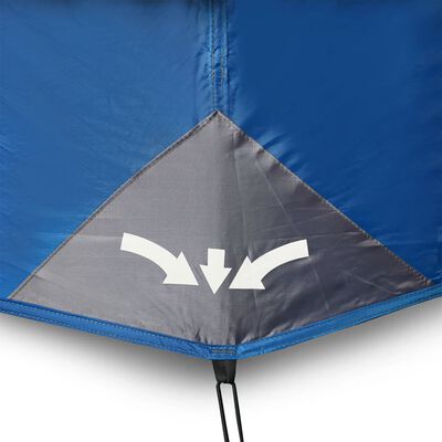 vidaXL Tente de camping avec lumière LED 9 personnes bleu clair
