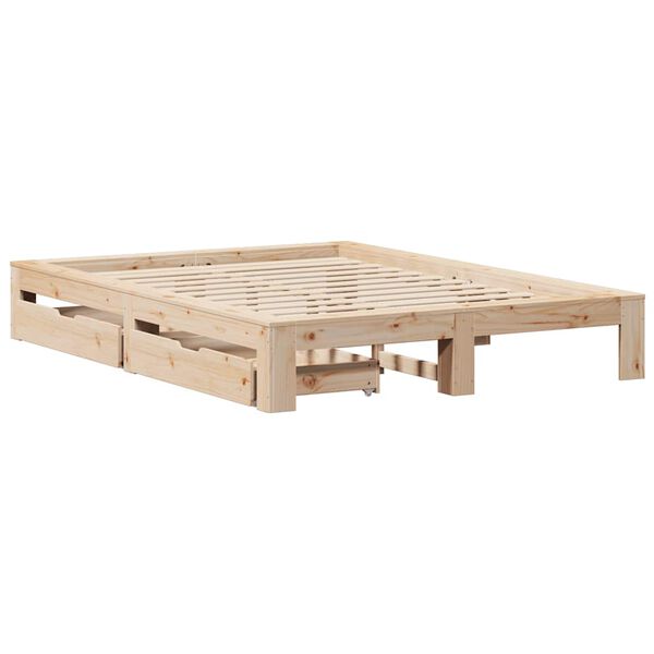 vidaXL Cadre de lit sans matelas 140x190 cm bois de pin massif