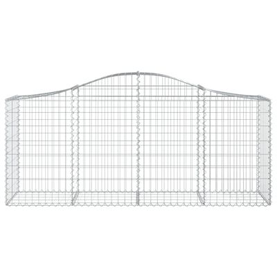 vidaXL Paniers à gabions arqués 15 pcs 200x50x80/100 cm Fer galvanisé