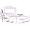 vidaXL Cadre de lit avec t&ecirc;te de lit rembourr&eacute;e Taupe 80 x 200 cm