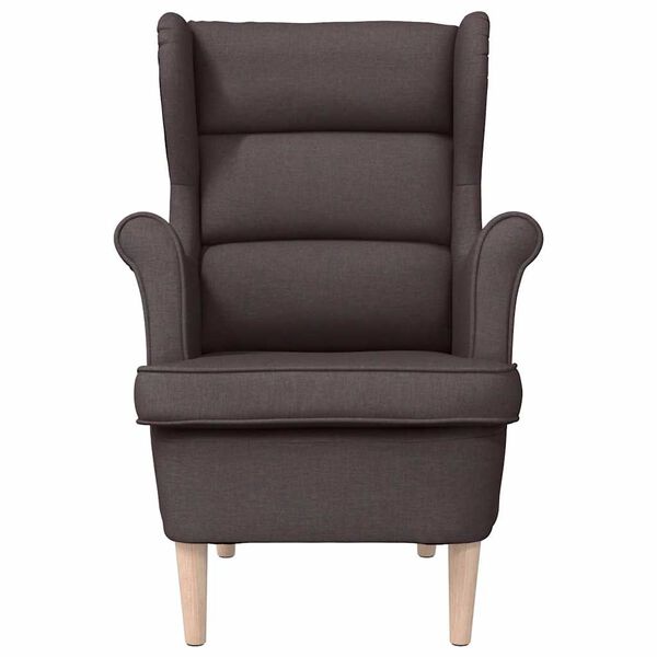 vidaXL Fauteuil marron fonc&eacute; 74x84x100 cm tissu