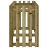 vidaXL Lit sur&eacute;lev&eacute; de jardin design de cl&ocirc;ture bois de pin impr&eacute;gn&eacute;