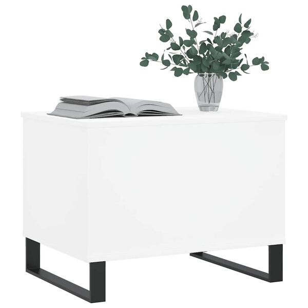 vidaXL Table basse Blanc 60x44,5x45 cm Bois d'ing&eacute;nierie