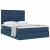 vidaXL Lit avec rangement et matelas Bleu 140 x 190 cm Polyester