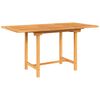 vidaXL Table extensible de jardin 110-160x80x75 cm bois de teck solide