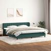 vidaXL Sommier &agrave; lattes de lit et matelas vert fonc&eacute; 200x210cm velours