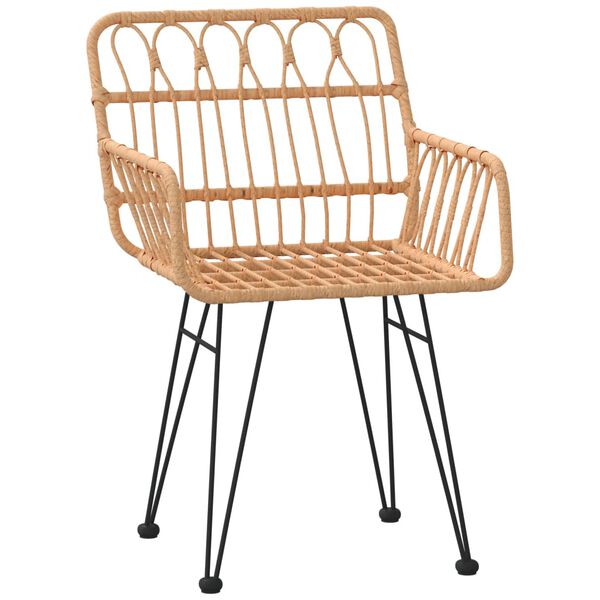 vidaXL Chaises de jardin lot de 2 accoudoir 56x64x80 cm R&eacute;sine tress&eacute;e
