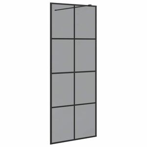 vidaXL Mur de Douche &agrave; L'Italienne Noir 80 x 195 cm verre tremp&eacute;