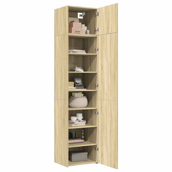 vidaXL Armoire de rangement mince ch&ecirc;ne sonoma 50x42,5x225 cm