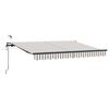 vidaXL Auvent r&eacute;tractable Gris clair et blanc 500 &times; 350 cm Polyester