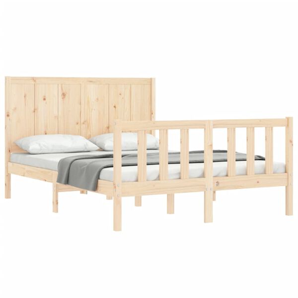 vidaXL Cadre de lit sans matelas 140x200 cm bois massif de pin