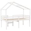 vidaXL Lit haut sans matelas blanc 80x200 cm bois de pin massif