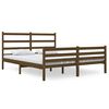 vidaXL Cadre de lit sans matelas marron miel bois massif