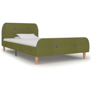vidaXL Cadre de lit sans matelas vert tissu 90x200 cm