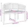 vidaXL Banc de jardin en forme de banane 120 cm Teck solide