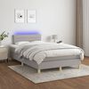 vidaXL Sommier &agrave; lattes de lit matelas LED Gris clair 120x200 cm Tissu