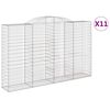 vidaXL Paniers &agrave; gabions arqu&eacute;s 11 pcs 300x50x180/200 cm fer galvanis&eacute;