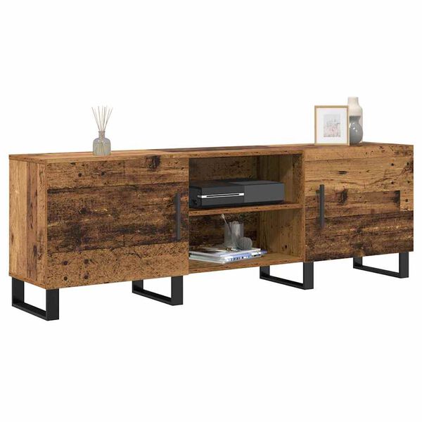 vidaXL Meuble TV Bois Ancien 150 x 30 x 50 cm Bois d'ing&eacute;nierie