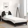 vidaXL Cadre de lit Viana sans matelas noir et blanc 90x200 cm similicuir