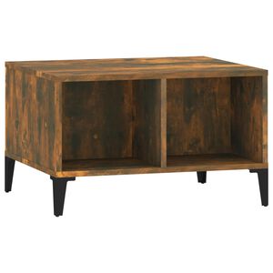 vidaXL Table basse Ch&ecirc;ne fum&eacute; 60x50x36,5 cm Bois d'ing&eacute;nierie