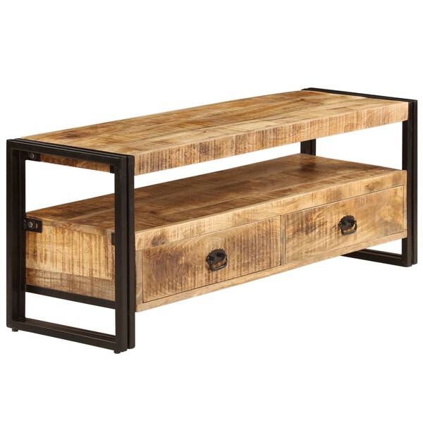 vidaXL Meuble TV 120x35x45 cm Bois solide de manguier